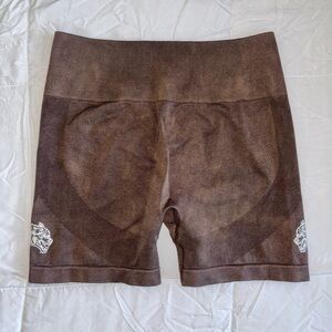 Darc Sport Brown Marble Scrunch Shorts LARGE